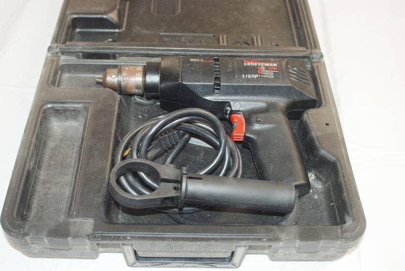 lot 6441 image: Sears Craftsman 13HP 38 Drill with Case - Tested and Works