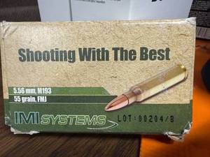 lot 714 image: IMI Systems 5.56mm M193 Ammunition Box - 30 Rounds