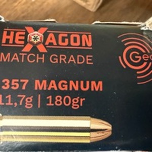 lot 720 image: Hexagon .357 Magnum Match Grade Ammunition HP premium