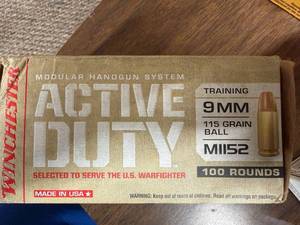 lot 733 image: Winchester 9mm Training Ammunition - 100 Rounds