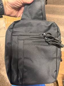 lot 752 image: Black Multi-Pocket Shoulder Handgun range bag