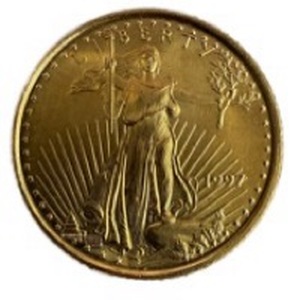 lot 50 image: American Gold Eagle Coin 110 oz .999 gold 1997