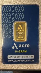 lot 101 image: Acre Gold 10 Gram Fine Gold Bar