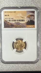 2015 American Gold Eagle $5 NGC MS70