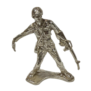 lot 109 image: USA Made Elemetal .999 Silver Military Figure