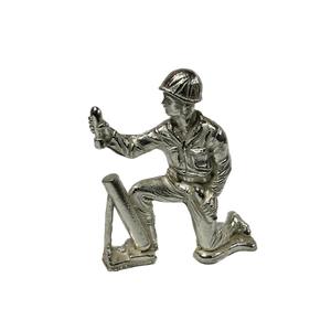 lot 110 image: .999 Pure Silver Military Figure Miniature
