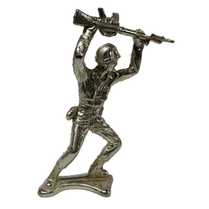 lot 113 image: .999 Pure silver Elemental army man, bayonet, 41.7 g