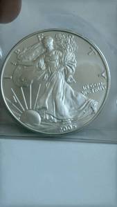 lot 501 image: 2005 American Silver Eagle 1 oz Coin with Certificate