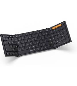 lot 75140 image: ProtoArc Foldable Bluetooth Keyboard, XK01 Folding Wireless Portable Keyboard with Numeric Keypad, Full-Size Travel Keyboard for iPad Tablet Smartphone Laptop PC Windows iOS Android, Black