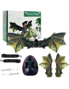 lot 75151 image: GoolRC Electric Dragon Wings Kids with LED Lights & Music,Halloween Dino Dress-Up Costumes Dragon Wings Cosplay Wings for Boys Green Dinosaur Toys for Kids as Christmas Birthday Party Gifts