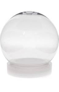 lot 75168 image: Creative Hobbies 4 Inch (100mm) DIY Snow Globe Water Globe - Clear Plastic with Screw Off Cap  Perfect for DIY Crafts and Customization