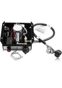 lot 75172 image: 4 Bolt Hole Square Patio Heater Burner Module Replacement Parts with Regulator Valve Assembly Kit, 47,000 BTU, Compatible with Hiland, Fire Sense, etc 4-Sided Glass Tube Propane Outdoor Heater