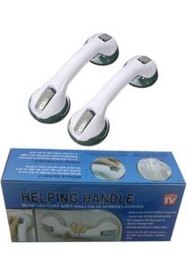 lot 75186 image: 2 Pack 12 inch Grab Bars, Bathroom Shower Handle with Strong Hold Suction Cup Grip Grab, Bath Handle Grab Bars for Bathroom Safety Grab Bar-ONLY for Tiles Glass & Hard Plastic