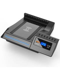 lot 75189 image: Qi Car Wireless Charger Compatible with Mercedes Benz Class C W205 Glc Amg Accessories Fast Phone Charging Plate 2016-2021 Car Products (Compatible with Benz C 300 C 200