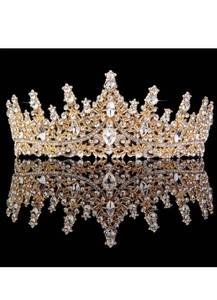 lot 75214 image: Gold Crown for Women Crystal Princess Tiaras Rhinestone Queen Crowns Wedding Bridal Hair Accessories Birthday Prom Pageant Party Coming of Age Ceremony Photo Props(Gold2)