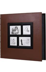 lot 75219 image: RECUTMS Magnetic Self-Stick Photo Album, DIY Scrapbook 60 Pages Black Inner Page Leather Cover for Wedding Baby Family Graduation Photo Album Holds 3x5 4x6 5x7 6x8 8x10 Photos