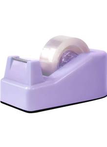 lot 75221 image: 1Pcs Desktop Tape Dispenser Adhesive Roll Holder with Weighted Nonskid Base, Purple (Tape not Included)