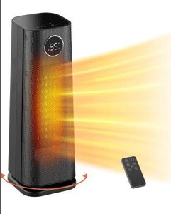 lot 75225 image: Space Heater for Indoor Use, 1500W Fast Electric Portable Ceramic Heaters with Thermostat, 4 Modes, 24H Timer, 70°Oscillating Room Heater with Remote for Office Bedroom Use, 2023 Upgraded