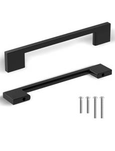 lot 75228 image: Southern Hills Matte Black Cabinet Pulls - 128mm - Black Handles for Cabinets, Kitchen Cabinet Handles Black - Dresser Pull, Matte Black Drawer Pulls, Vanity Cabinet Hardware, Door Handles
