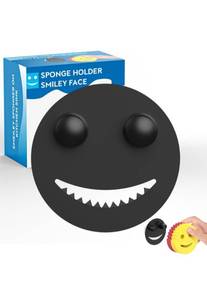 lot 75230 image: Sponge Holder for Kitchen Sink Smiley Face,Sink Caddy Organizer with Suction Cup Installation for KitchenBathroom, Self Draining,Sponge Caddy for Holding Smiley Sponges (Sponges Not Included)