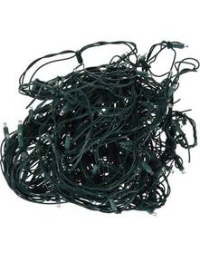 lot 75238 image: Vickerman 120-Light 4-Feet by 6-Feet LED Cool White Green Wire Wide Angle Net