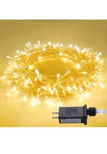lot 75253 image: JMEXSUSS Connectable Warm White Christmas Lights Indoor, 8 Modes Christmas Tree Lights Plug in Twinkle Fairy String Lights for Bedroom, 33ft 100 LED Christmas Lights Outdoor for Christmas Tree Decor