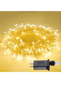 lot 75259 image: suddus Led String Lights, 33FT 100 Led Fairy Lights Plug in, Christmas Lights for Bedroom, Home, Yard, Door, Room, Classroom Decorations Warm White