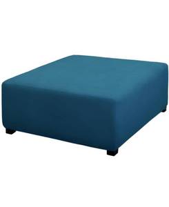 lot 75269 image: PureFit Super Stretch Form Fit Square Ottoman Cover Rectangle - Ottoman Slipcovers for Foot Stool & Folding Storage Furniture for Living Room with Nonslip Elastic Bottom