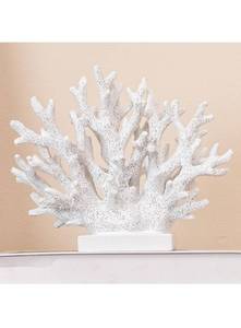 lot 75282 image: 5.8H White Coral Decor, Coral Reef Decor, Resin Coral Statue, Nautical Decorations for Home, Bedroom Wedding, Bathroom, Living Room, BeachCoastalOcean Themed Cabinet Shelf Tabletop Decor