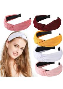 lot 75286 image: LOVNFC Womens Headbands, 5Pcs Knotted Head Bands No Slip Fashion for women Girls red pink white yellow(Mixed Color B)
