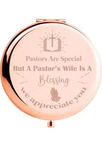 lot 75296 image: Pastor Wife Appreciation Gifts, Pastors Wife Gifts, Religious Gift for Ministers Wife, Thank You Gift for Pastor Wife, Thanksgiving for Pastors Wife Makeup Compact Mirror