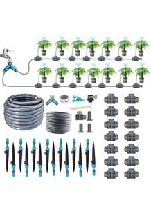 lot 75304 image: Drip Irrigation System 98ft, Fast Connect Automatic Irrigation Kit with 12mm, 6mm Blank Distribution Tubing and Accessories, DIY Garden Watering Equipment for Garden, Greenhouse, Flower Bed, Patio