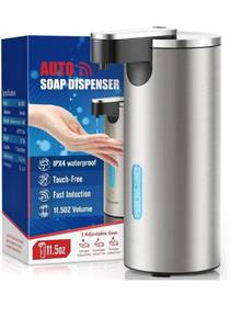lot 75306 image: Automatic Soap Dispenser Touchless, 11.5oz Waterproof Hand Soap and Liquid Dish Soap Dispenser with Ultra-Sensitive Infrared Sensor and 3 Adjustable Levels for Kitchen, Bathroom, Shower