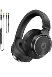 lot 75359 image: Wired Over Ear Headphones, Studio Monitor & Mixing DJ Headphones with 50mm Neodymium Drivers and 14 to 3.5mm Jack for Guitar AMP Podcast Piano Keyboard (Black