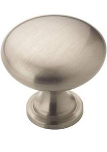 lot 75370 image: Amerock  Cabinet Knob  Satin Nickel  1-14 inch (32 mm) Diameter  Edona  10 Pack  Drawer Knob  Cabinet Hardware