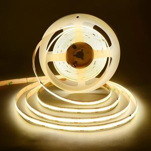 lot 75323 image: (243) COB LED Strip Light UL Listed DC 12V LED Strip Light Flexible Super Bright Dimmable LED Strips,16.4ft 4000K Natural White, 1600LEDs High Density Uniform Light for Home Dcor