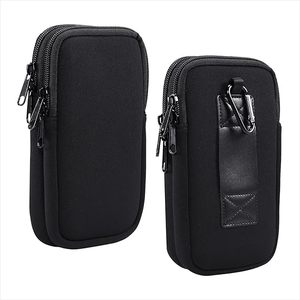 lot 75377 image: Cell Phone Belt Bag Men, Cell Phone Waist Bag Men, 6.9 Waterproof Elasticity Mens Cellphone Waist Belt Pouch Vertical Smartphone Belt Loop Holder with Necklace Carrying Case Fanny Pack with Carabiner