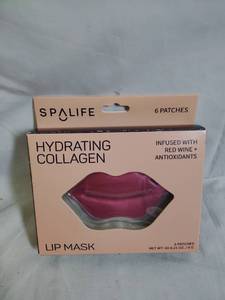 lot 4 image: SpaLife Hydrating Collagen & Red Wine Lip Masks 6-Pack