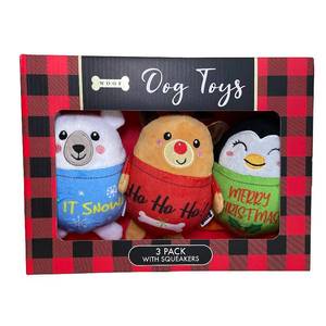 lot 28 image: Woof Animal 3-Pack Dog Toy Set, Multicolor