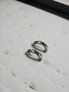 lot 58 image: Beautiful 925 Hoop Earrings unsure of the stones