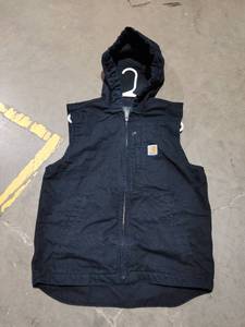 lot 314 image: CARHARTT Hooded Vest Black SIZE SMALL