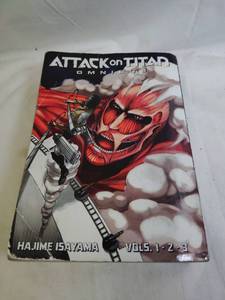 lot 338 image: MANGA Attack on Titan Omnibus VOLUMES 1-3 Book