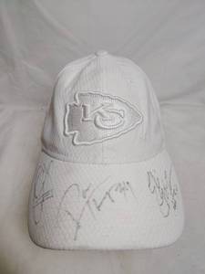 lot 521 image: Kansas City Chiefs Hat does appear to have signatures and does have a few stains that will probably come out NEW ERA SmallMedium Stretch