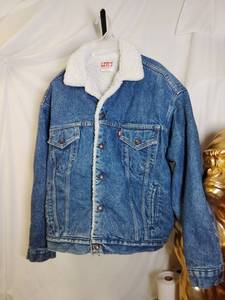 lot 543 image: Vintage Mens SIZE Large LEVIS Sherpa Lined Trucker Jacket WOW