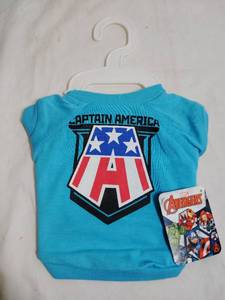 lot 566 image: Captain America Dog Shirt SIZE XS