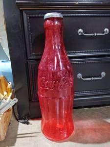 lot 569 image: 2ft Tall Coca Cola Plastic Bottle Bank