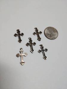 lot 592 image: LOT of 5 Crosses Marked KBN Sterling