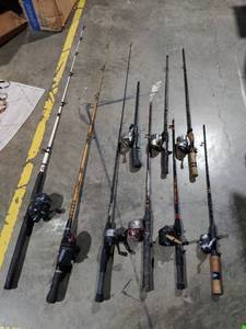 lot 599 image: Fishing Poles and Fishing Pole Parts