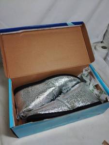 lot 108 image: Womens Size 8.5 Silver Shoes in a Box