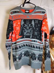 lot 119 image: Star Wars Christmas Sweater Size Medium DARTH VADER